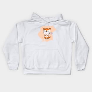 Cute Fox Character Kids Hoodie